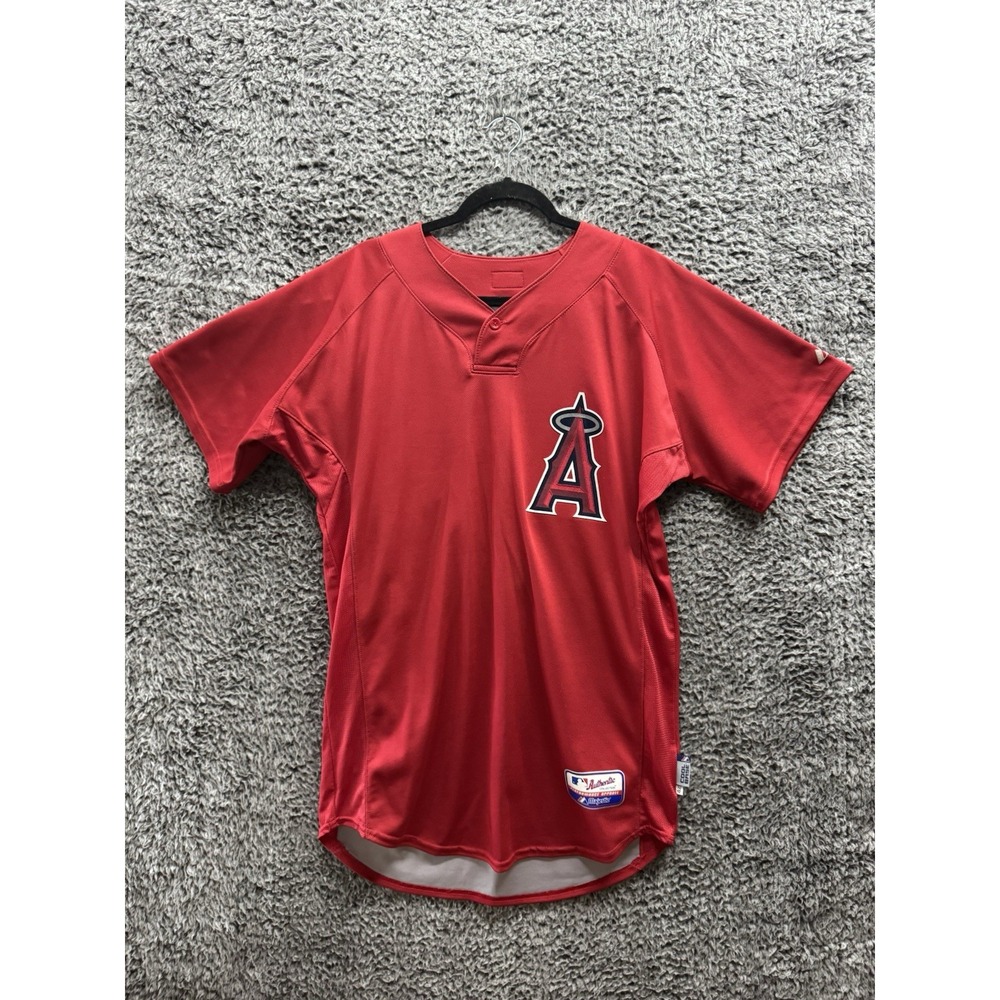 Majestic MLB Anaheim Angels Baseball Jersey Vintage #27 Mike Trout Size 42